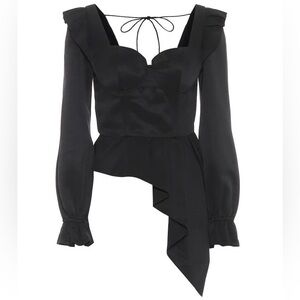 Self-Portrait Black Asymmetrical Blouse